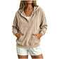 🔥New Hot Sales - save 50%😍Women's Corduroy Half-Button Hooded Sweatshirt