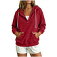 🔥New Hot Sales - save 50%😍Women's Corduroy Half-Button Hooded Sweatshirt