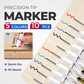 💥Buy 5 get 5 Free - Just ￡7.99💥Oil Based Marker Pens with Precision Tip for Quick Dry Writing