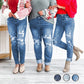 🔥2026 HOT SALE🥳💞50K+ SOLD!👖Women’s Tummy Control Distressed Cuffed Boyfriend Jeans