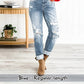 🔥2026 HOT SALE🥳💞50K+ SOLD!👖Women’s Tummy Control Distressed Cuffed Boyfriend Jeans