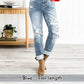 🔥2026 HOT SALE🥳💞50K+ SOLD!👖Women’s Tummy Control Distressed Cuffed Boyfriend Jeans