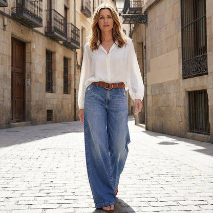 🌟New Hot Sales - 50% OFF👖Women's Vintage High-Waist Wide-Leg Jeans