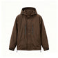 Men's Windproof Hooded Cargo Jacket Waterproof Outdoor Streetwear Coat