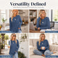💖This week's Hot Sales - Only ￡13.99✨🍂Women's Casual Crewneck Long Sleeve Top With Thumb Holes and Curved Hem