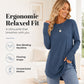 💖This week's Hot Sales - Only ￡13.99✨🍂Women's Casual Crewneck Long Sleeve Top With Thumb Holes and Curved Hem