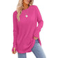 💖This week's Hot Sales - Only ￡13.99✨🍂Women's Casual Crewneck Long Sleeve Top With Thumb Holes and Curved Hem