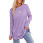 💖This week's Hot Sales - Only ￡13.99✨🍂Women's Casual Crewneck Long Sleeve Top With Thumb Holes and Curved Hem