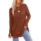 💖This week's Hot Sales - Only ￡13.99✨🍂Women's Casual Crewneck Long Sleeve Top With Thumb Holes and Curved Hem