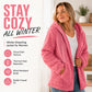⏳LAST DAY SALE ONLY ￡14.99!!🔥 Women’s Cosy Hooded Zip Fleece Jacket – Soft, Warm & Perfect for Everyday Life🧥