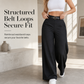 ⏳LAST DAY SALE ONLY ￡16.99!!👖 Women's Casual High Waisted Wide Leg Tailored Pants with Flowy Drape