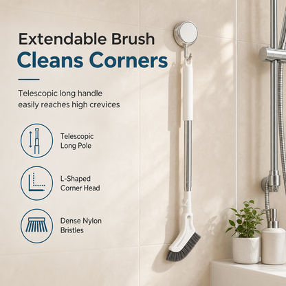 ⏳LAST DAY HOT SALES - 70% OFF🔥Multifunctional Extendable Long Handle Floor Scrub Brush
