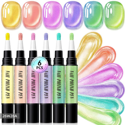 🎅LAST DAY HOT SALES - 50% OFF🌟😍Glitter Cat Eye Nail Polish Pen Set