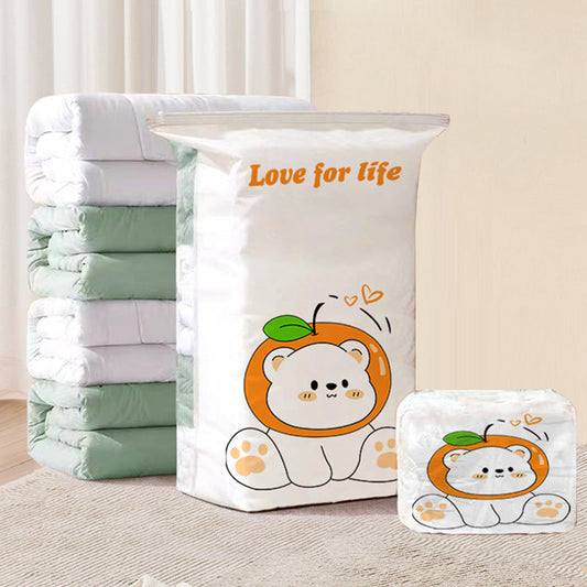 Press-to-Deflate Reusable Vacuum Storage Bag