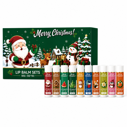 🎅Early Xmas Sales - 50% OFF🎄Christmas Fruity Lip Balm Set 💋Long‑Lasting Moisturizing Lip Care Sticks For Dry Chapped Lips