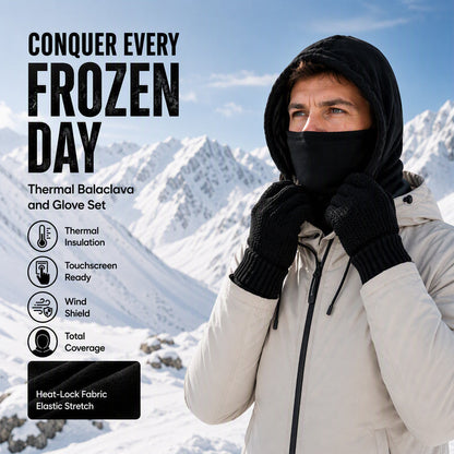 🎅Xmas Hot Sales - 58% off💥Balaclava Hood with Touchscreen Gloves & Socks Set