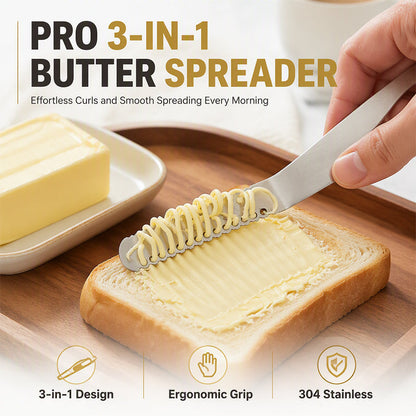 💥Limited-Time Sales - 50% OFF😍Professional 304 Stainless Steel 3-in-1 Butter Knife and Spreader
