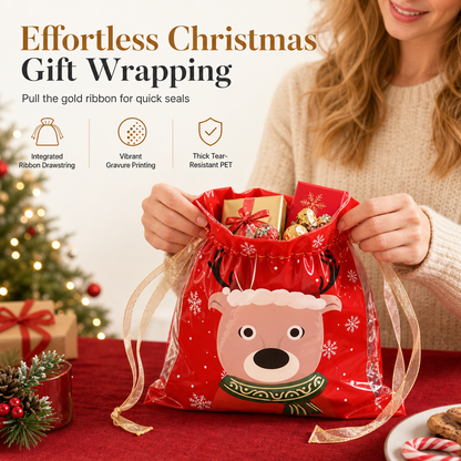 🎅Xmas HOT Sales - 50% OFF🎁10 Pack Christmas Drawstring Candy Gift Bags
