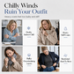 Women's Elegant Knitted Shawl Wrap Solid Color Loose Fit Versatile Cape