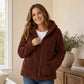 ⏳🍂LAST DAY SALE ONLY ￡16.99!!📢Women's Casual Plush Hooded Jacket