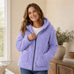 Women's Casual Plush Hooded Jacket