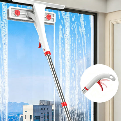💥Limited-Time Sales - 50% OFF😍2-in-1 Extendable Window Squeegee & Scrubber Brush