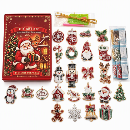 24-Day Christmas Countdown Ornament DIY Kit