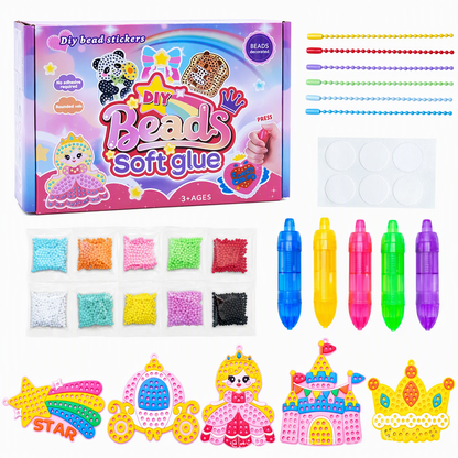 DIY Dot Bead Painting Sticker Art Kit for Kids