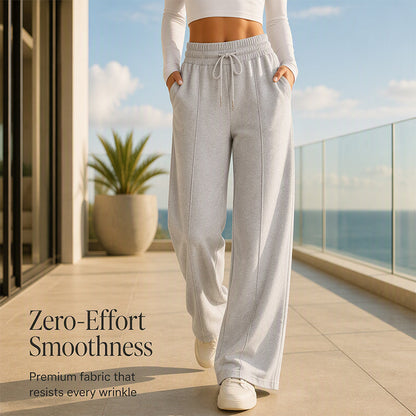 ⏳This week's Hot Sales - ￡14.99👖Women's Casual Wide-Leg Pants with Drawstring Elastic