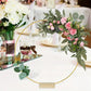😍Last Day Hot Sales - 50% OFF🎁Gold Metal Floral Hoop Centerpiece with Wooden Stand