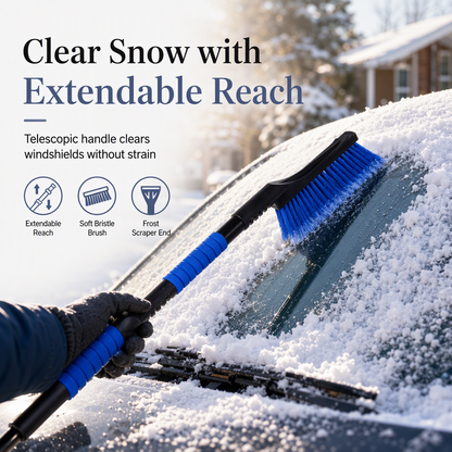 💥💥Hot Sales - 50% OFF❄️ 2-in-1 Extendable Car Ice Scraper & Snow Brush 🚗