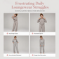 Women's Casual Two-Piece Knit Lounge Set with Mock Neck Long Sleeve Sweatshirt and High-Waisted Wide-Leg Pants