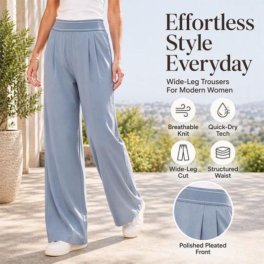 ⏳Last Day Hot Sales - Only ￡13.99👖Women's Lightweight High-Waist Wide-Leg Pants