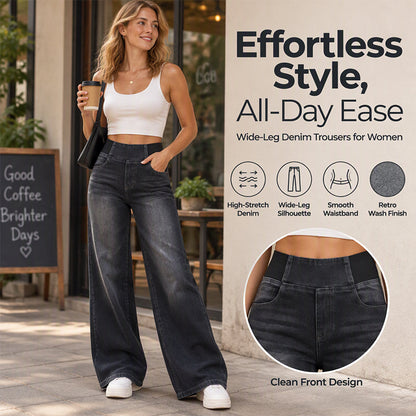 ⏳Last Day Hot Sales - 49% OFF👖Women's Casual Stretch Wide-Leg Jeans