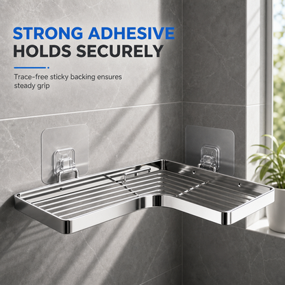 🔥🛁 HOT DEAL ALERT! 🎁✨ No-Drill Bathroom Corner Shelf – 8mm Thickened Flat Bar Shower Organizer 🚿💖 Save Space, Keep Your Bathroom Tidy & Say Goodbye to Clutter! 🧴😍