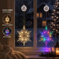⏳LAST DAY SALE ONLY ￡10.99!!🎄❄️ DIY Christmas Snowflake Suction Cup LED Lights ✨ | Battery Operated, Warm & Multi-Colour, Window Suction Lights, Christmas Home & Party Decor