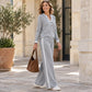 ⏳LAST DAY SALES - 60% OFF🔥Women's Striped Long Sleeve Top & Wide-Leg Pants Set