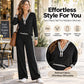 ⏳LAST DAY SALES - 60% OFF🔥Women's Striped Long Sleeve Top & Wide-Leg Pants Set